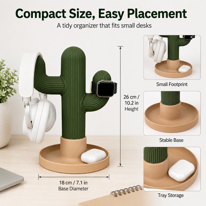 Minimalist Cactus Headset Stan - Headphone Stand Desk review and price