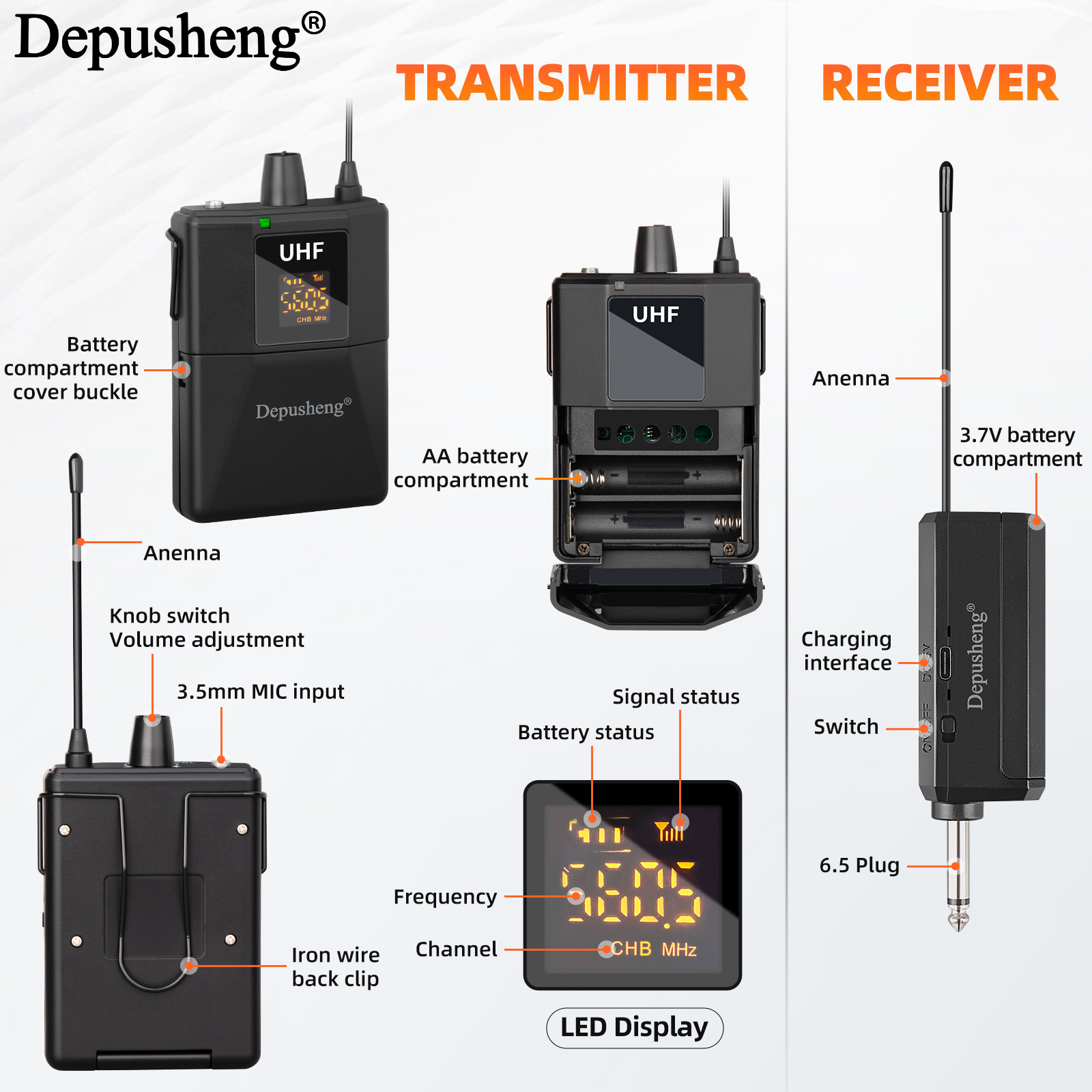 Depusheng Q3 Professional UHF  - Shure Mic Sm58 review and price